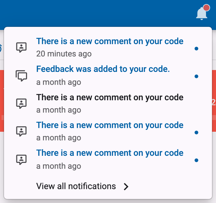 Notification of answer