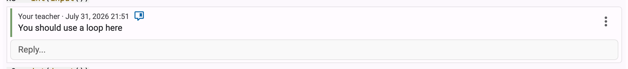 Saved comment icon on an annotation which reuses the comment