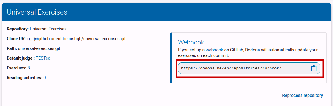 Webhook URL